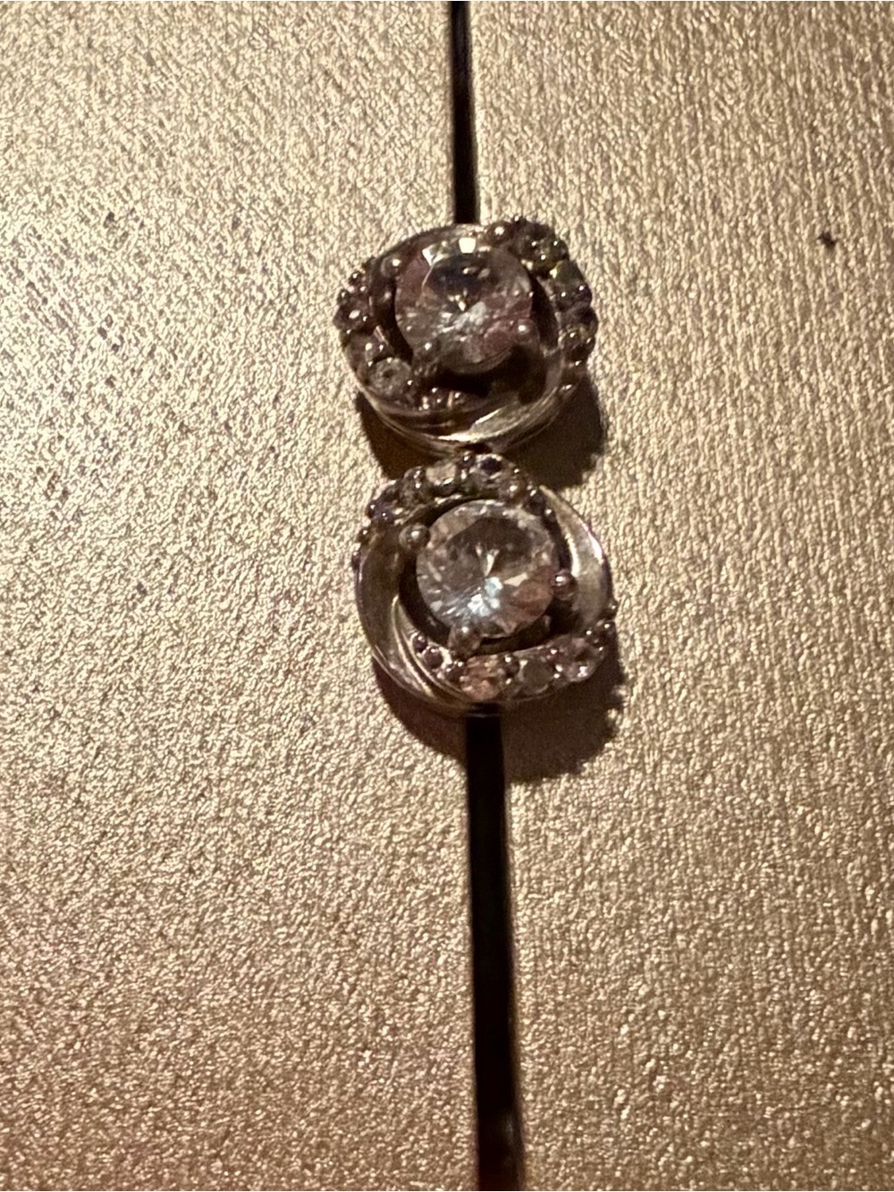 1.25ct Sterling Silver Natural White Sapphire and Real Diamond Halo Earrings